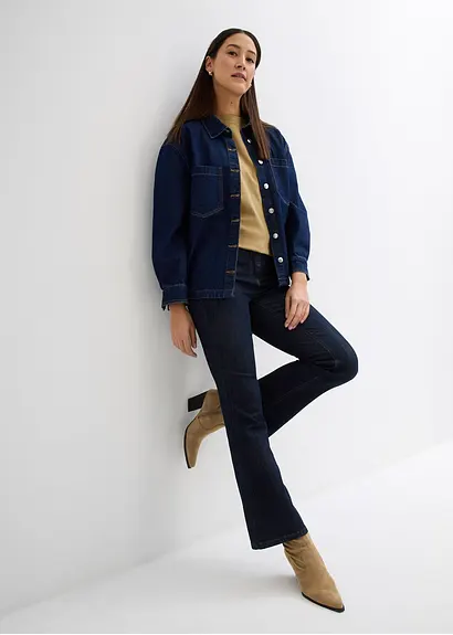 Bonprix Kombistarke Basic-Stretch-Jeans Im 5-Pocket-Style - Blau Regular