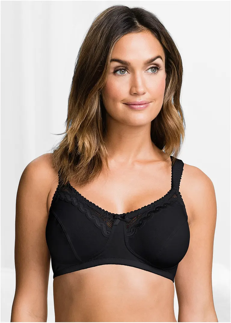 Bonprix Komfort Für Jeden Tag: BH Mit Schöner Spitze - Schwarz Cup B