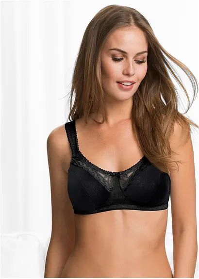 Bonprix Komfort Für Jeden Tag: BH Mit Schöner Spitze - Schwarz Cup C