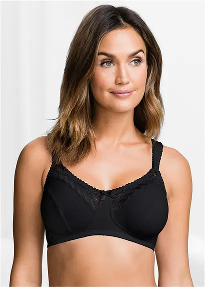 Bonprix Komfort Für Jeden Tag: BH Mit Schöner Spitze - Schwarz Cup C