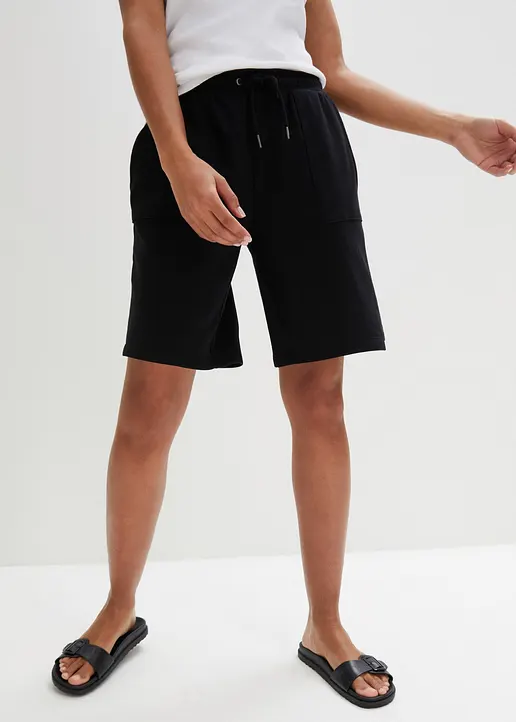Bonprix Komfortabel Sitzende Sweat-Shorts Mit Großen Taschen Und Bequembund