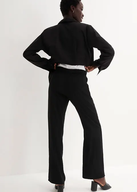 Bonprix Komfortable Hose Mit Elastischem Bund - Schwarz - Damen