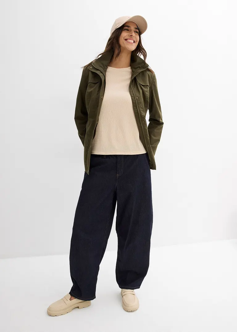 Bonprix Komfortable Jacke Mit Komfortablen Seitentaschen - Grün