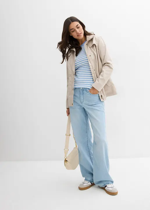 Bonprix Komfortable Jacke Mit Komfortablen Seitentaschen - Grau