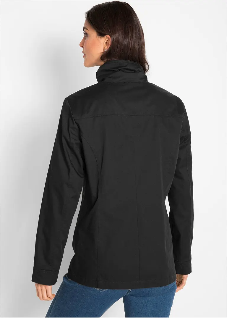 Bonprix Komfortable Jacke Mit Komfortablen Seitentaschen - Schwarz