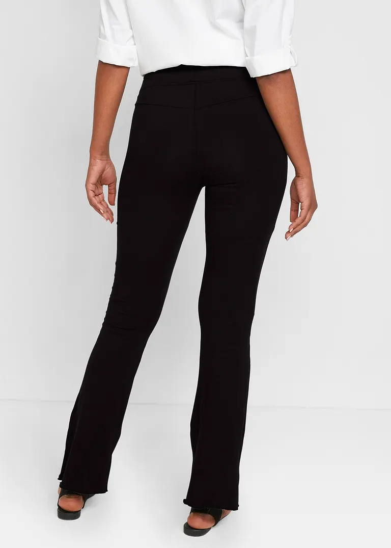 Bonprix Komfortable Leggings Aus Bio Baumwolle Mit Bequembund - Schwarz