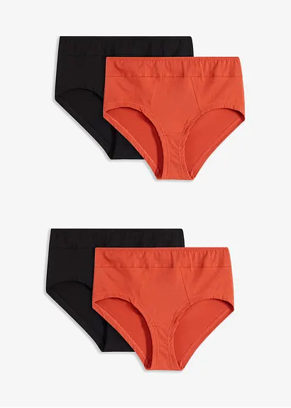 bonprix komfortable Maxipanty mit trendigen Farben - rostrot+schwarz