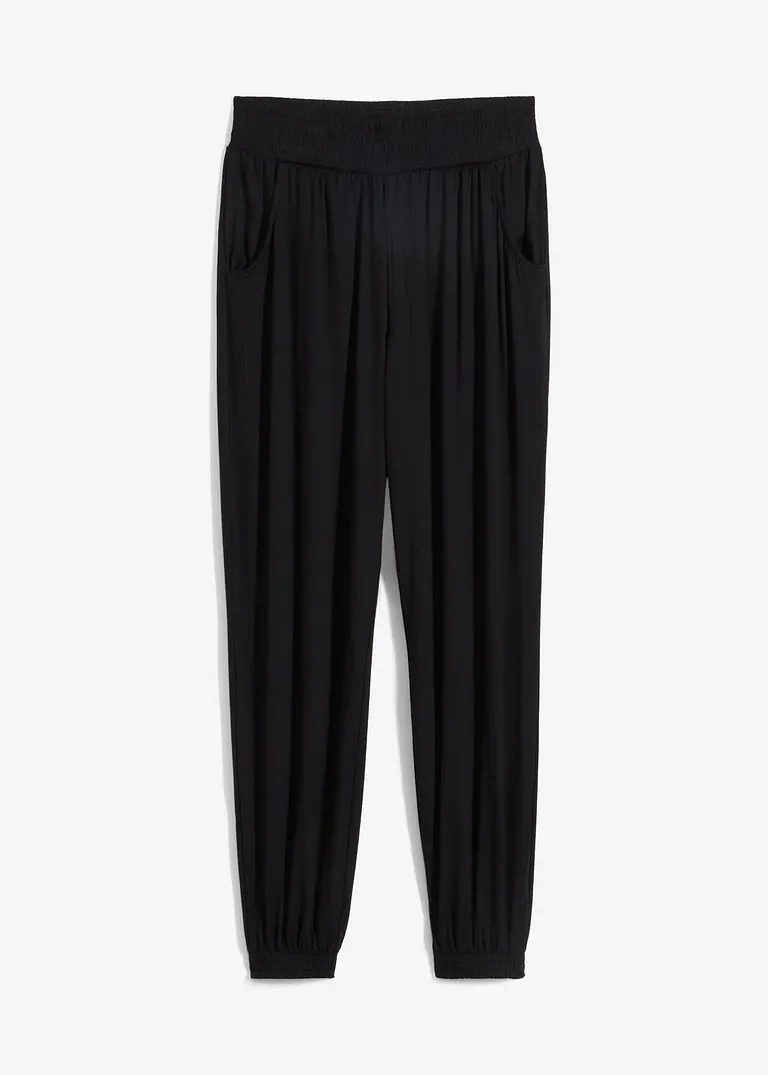 bonprix Komfortable Shirt-Hose mit seitlichen Eingrifftaschen - schwarz