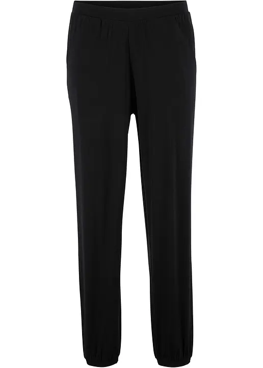 bonprix Komfortable Shirthose mit Vikose und Eingrifftaschen - schwarz