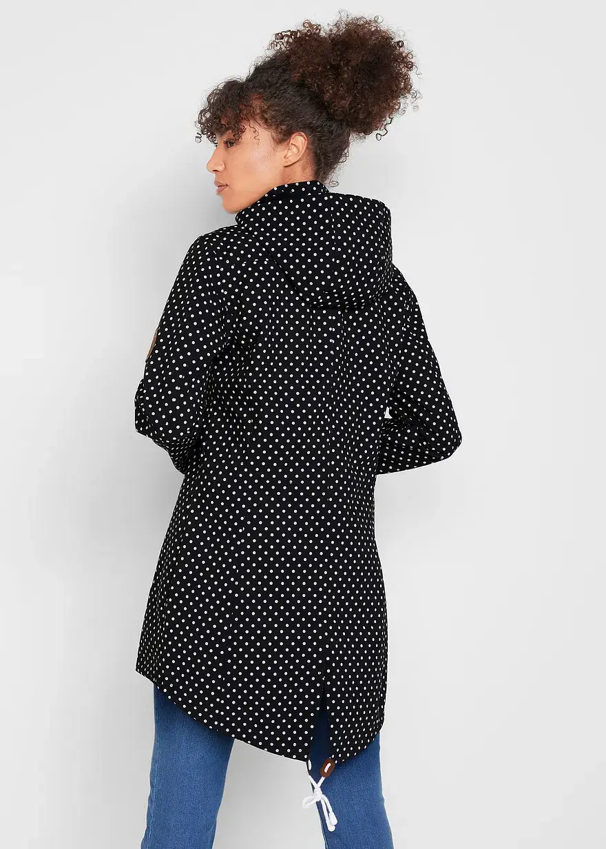 Bonprix Komfortable Softshell-Langjacke Mit Stretchanteil Abnehmbarer Kapuze Und Reißverschlusstaschen Gerade Geschnitten