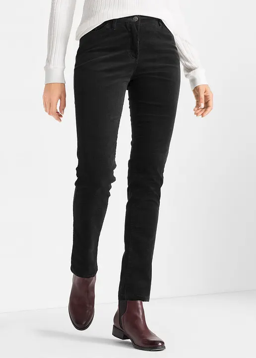 Bonprix Komfortable Stretch-Cordhose In Slim Fit - Braun Petite - Damen