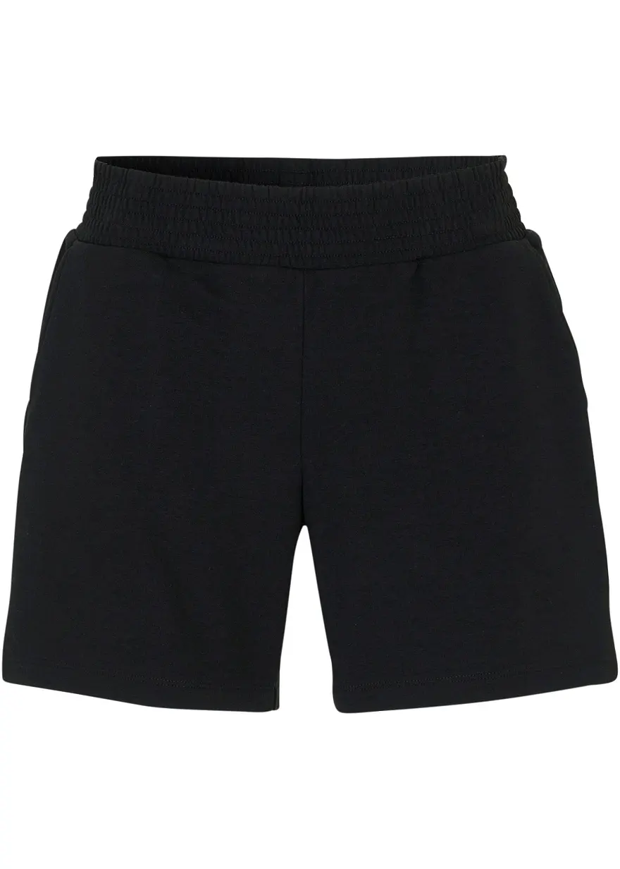 bonprix Komfortable Sweat-Shorts mit Elastikbund - schwarz