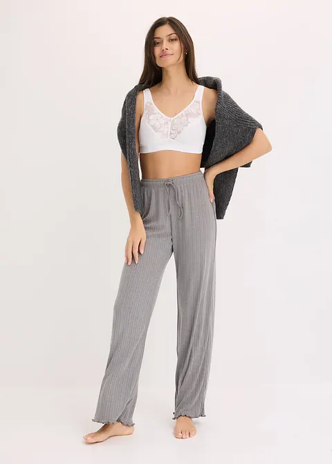 Bonprix Komfortabler BH Mit Edler Spitze - Weiß Cup D - Damen