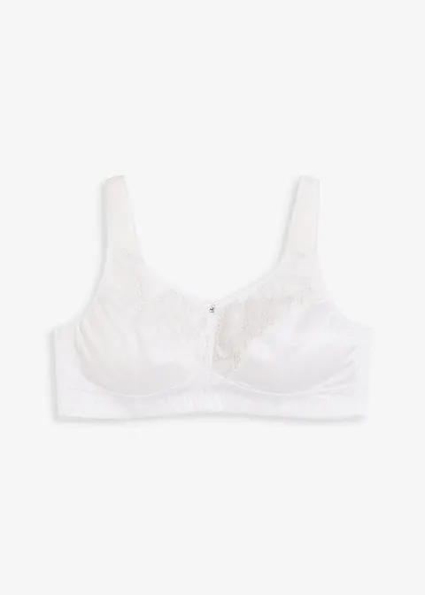 bonprix komfortabler BH mit edler Spitze - weiß Cup D - Damen