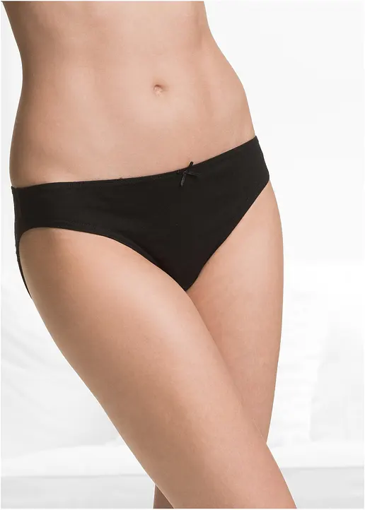 Bonprix Komfortabler Slip Im Achterpack - Schwarz - Damen