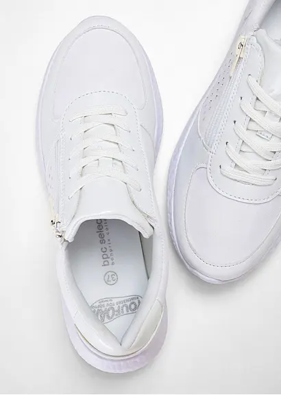 Bonprix Komfortabler Sneaker In Schönem Design - Weiß - Damen