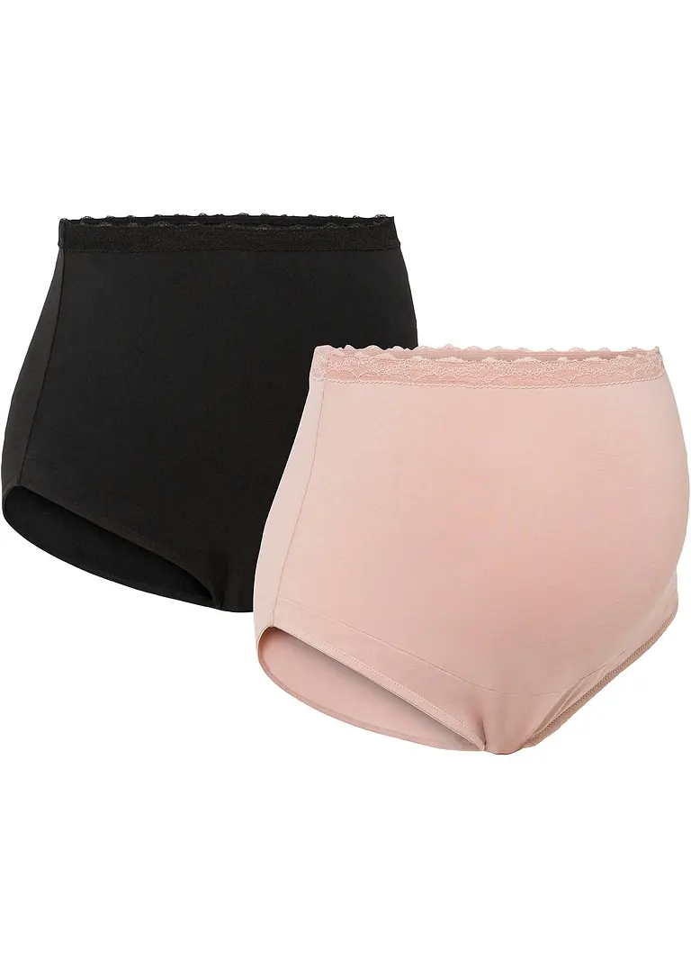 bonprix Komfortabler Umstandsslip Bio-Baumwolle im 2er-Pack