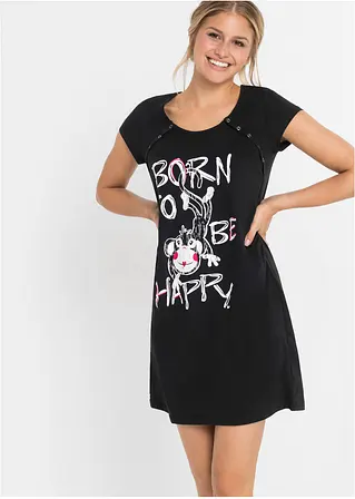 Bonprix Komfortables Nachthemd Mit Stillfunktion Mit Bio-Baumwolle Im Umstellungsprozess