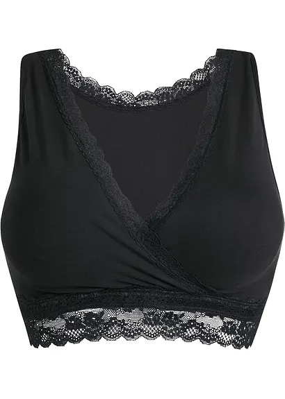 bonprix Komfortables Still-Bustier aus Bio-Baumwolle - schwarz