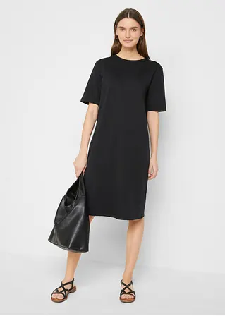 Bonprix Komfortables T-Shirtkleid Mit Halblangen Ärmeln Und Rundhalsausschnitt