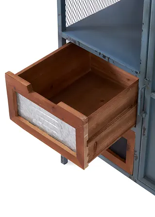 Bonprix Kommode Im Industrial Style - Blau Mit 2 Schubladen