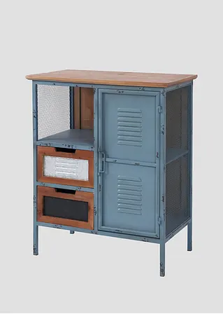 Bonprix Kommode Im Industrial Style - Blau Mit 2 Schubladen