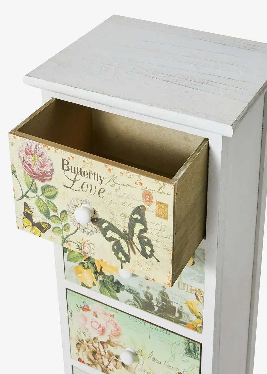 Bonprix Kommode Mit 5 Schubladen Im Romantik-Style - Weiß Kommode