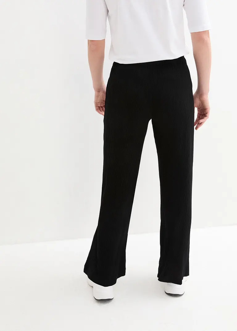 Bonprix Körperumspielende Crinkle-Hose Aus 100% Viskose Für Ein Wohlfühl-Komfort