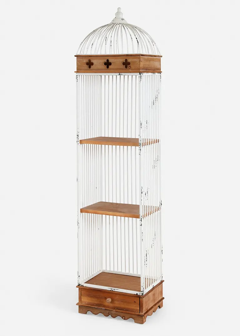 bonprix Kreative Aufbewahrungslösung: Regal in Vogelkäfig Form - beige