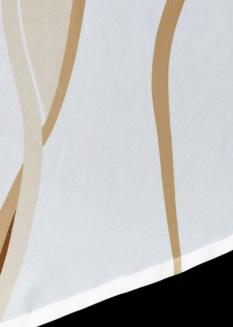 Bonprix Küchenfenster In Besonderer Optik - Beige Kräuselband