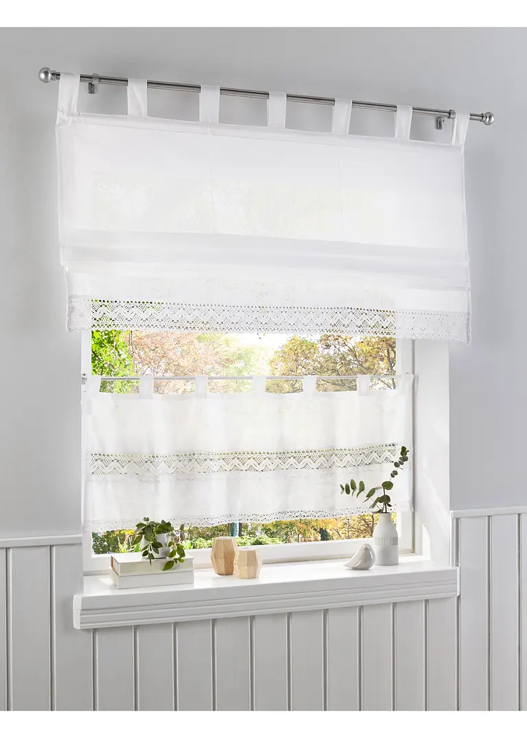 Bonprix Küchengardine Mit Tollen Häkel-Details - Schlaufen