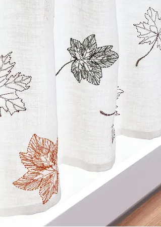 Bonprix Küchengardine Mit Verspielter Stickerei Im Blättermotiv