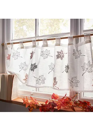 Bonprix Küchengardine Mit Verspielter Stickerei Im Blättermotiv