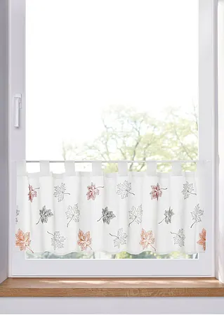 bonprix Küchengardine mit verspielter Stickerei im Blättermotiv