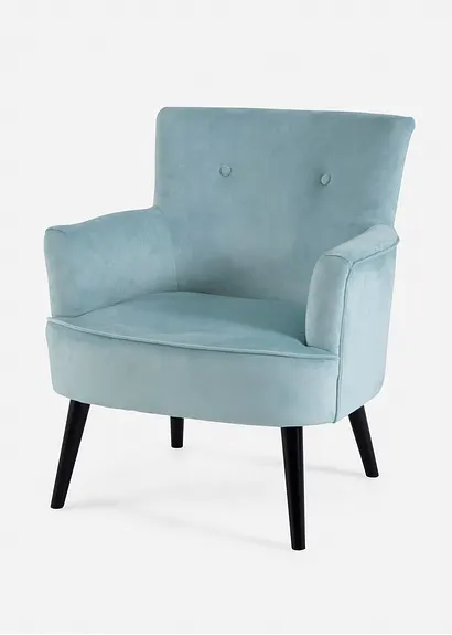 Bonprix Kühle Farbe Auf Warmen Samtbezug: Moderner Sessel Für Gemütliche Stunden