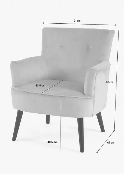 Bonprix Kühle Farbe Auf Warmen Samtbezug: Moderner Sessel Für Gemütliche Stunden