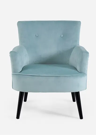 bonprix Kühle Farbe auf warmen Samtbezug: Moderner Sessel für gemütliche Stunden