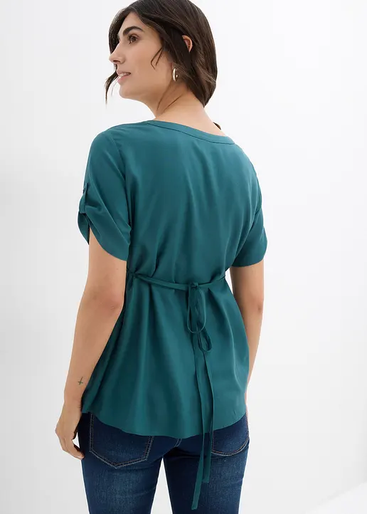 Bonprix Kurzärmelige Bluse Für Die Schwangerschaft Und Danach - Petrol