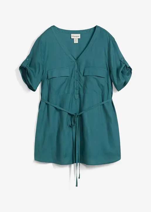 bonprix Kurzärmelige Bluse für die Schwangerschaft und danach - petrol