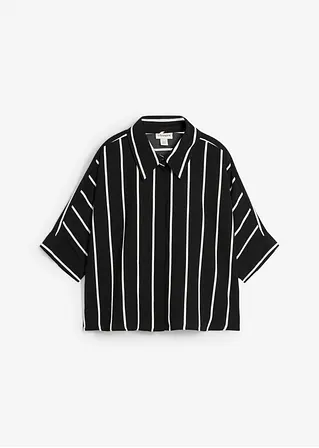 bonprix Kurzärmliges Hemd mit verdeckter Knopfleiste Hemdkragen und geknöpften Manschetten