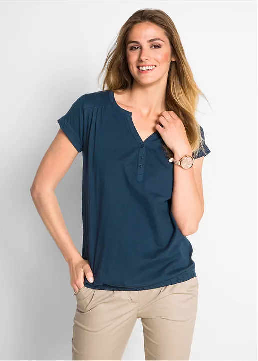 Bonprix Kurzärmliges Shirt Betont Das Dekolleté Durch Den V-Ausschnitt