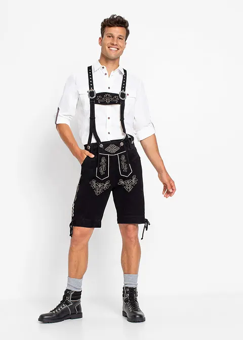 Bonprix Kurze Lederhose Mit Abknöpfbarem Latz Und Trachtentypischen Verzierungen