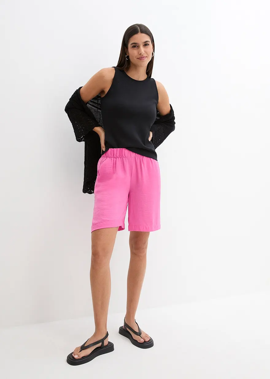 Bonprix Kurze Schlupf-Shorts Schmeichelt Durch Crash-Effekt Der Figur