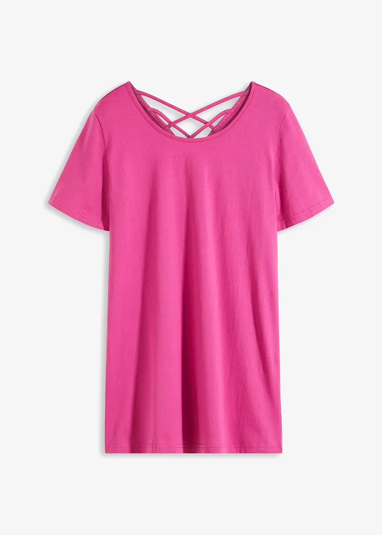 bonprix Kurzes Nachthemd mit besonderen Rückenausschnitt - pink