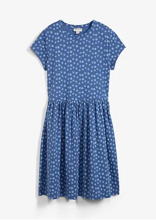 bonprix Kurzes Shirtkleid in bequemer A-Form - blau - Damen