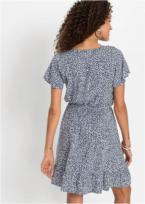 Bonprix Kurzes Sommerkleid Aus Nachhaltiger Viskose - Blau