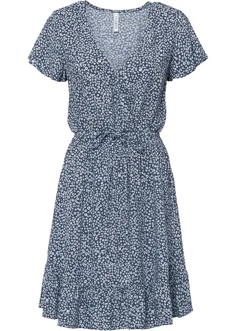 bonprix Kurzes Sommerkleid aus nachhaltiger Viskose - blau