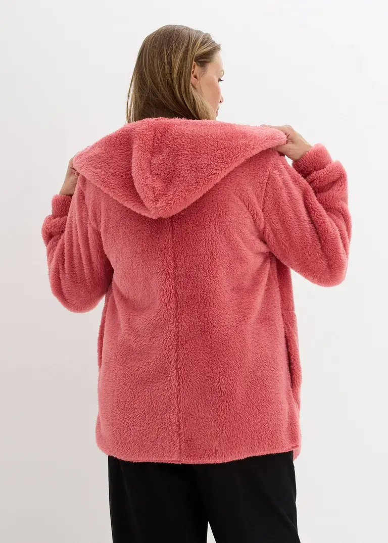 Bonprix Kuschelige Kapuzenjacke Aus Fleece - Pink - Damen