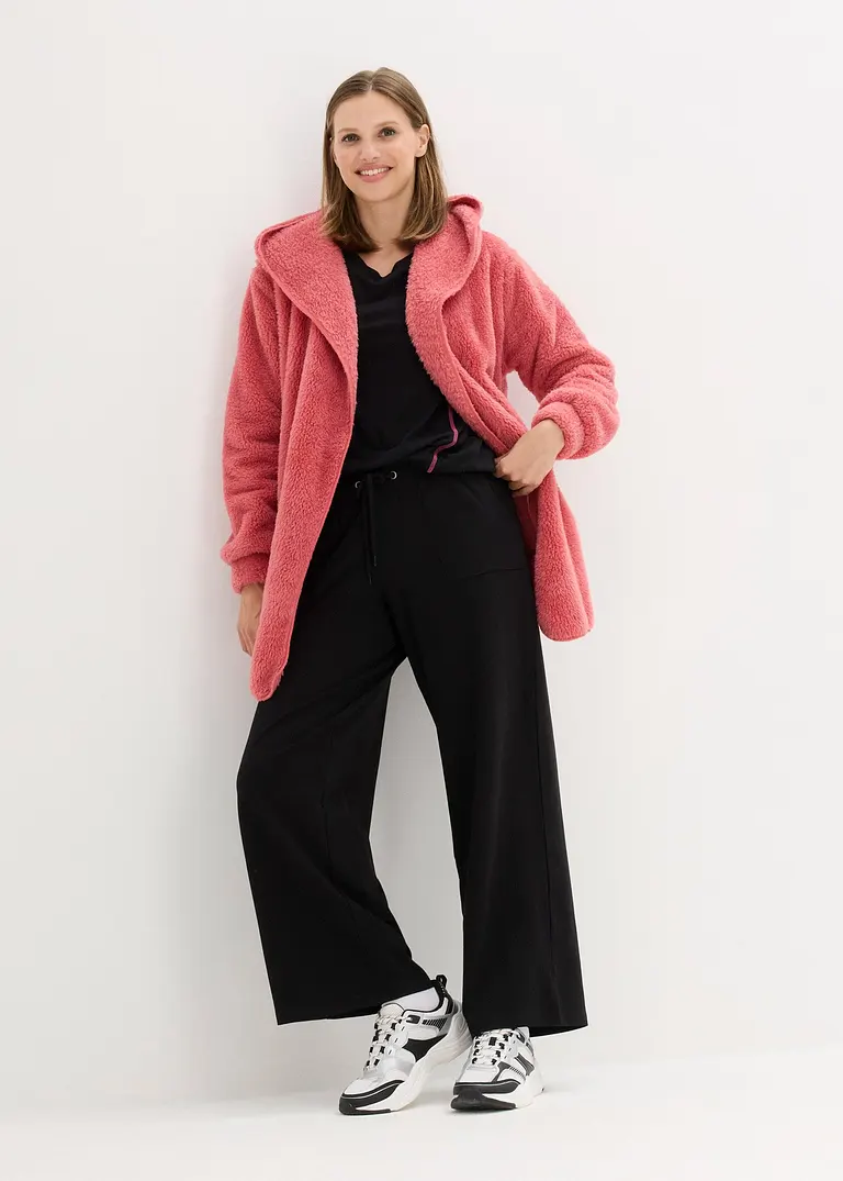 Bonprix Kuschelige Kapuzenjacke Aus Fleece - Pink - Damen