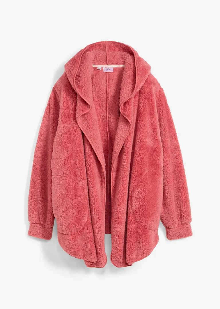 bonprix Kuschelige Kapuzenjacke aus Fleece - pink - Damen
